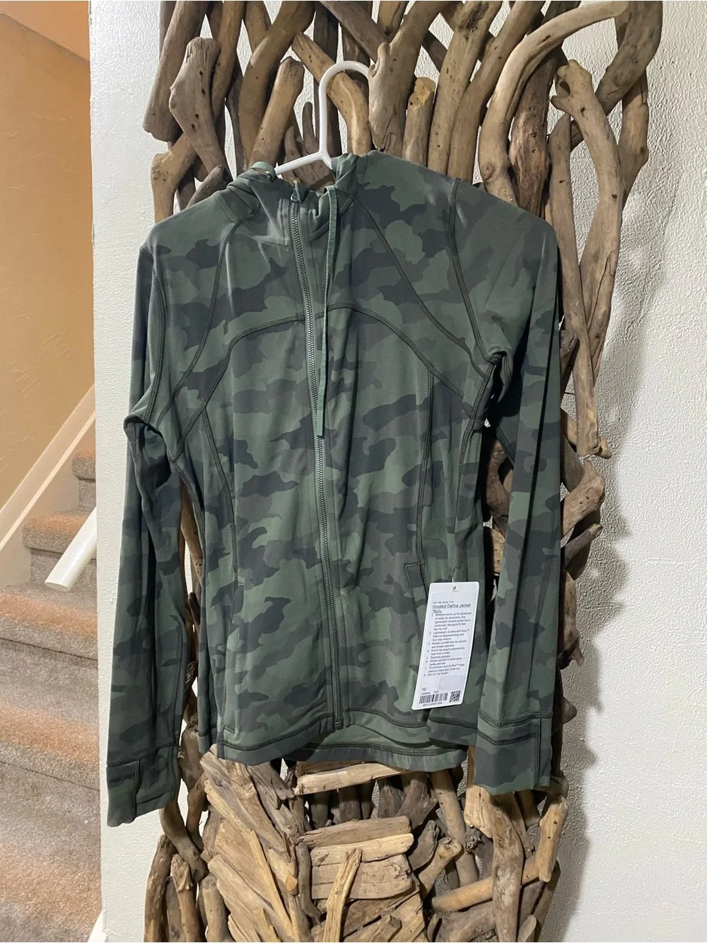 lululemon athletica Green Camouflage Hooded Define Jacket